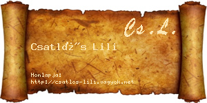 Csatlós Lili névjegykártya