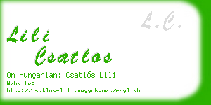 lili csatlos business card